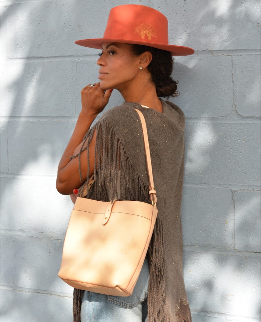 Lifestyle of The Maude Bucket Bag Natural