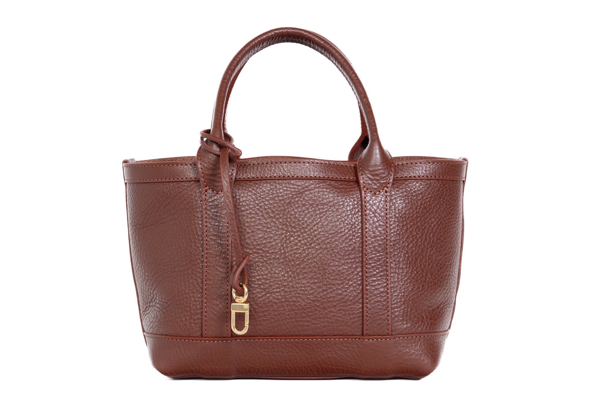Back of Leather Mini Tote Chestnut