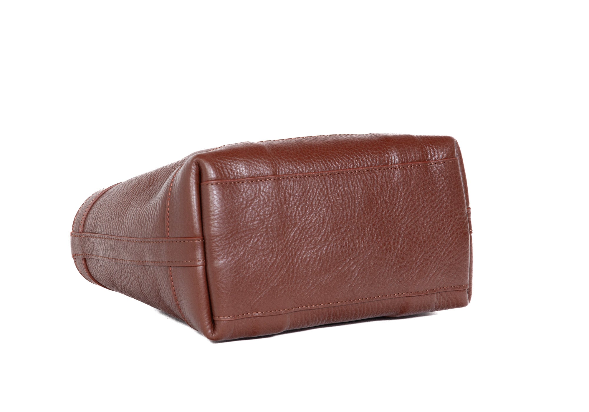 Bottom of Leather Mini Tote Chesnut