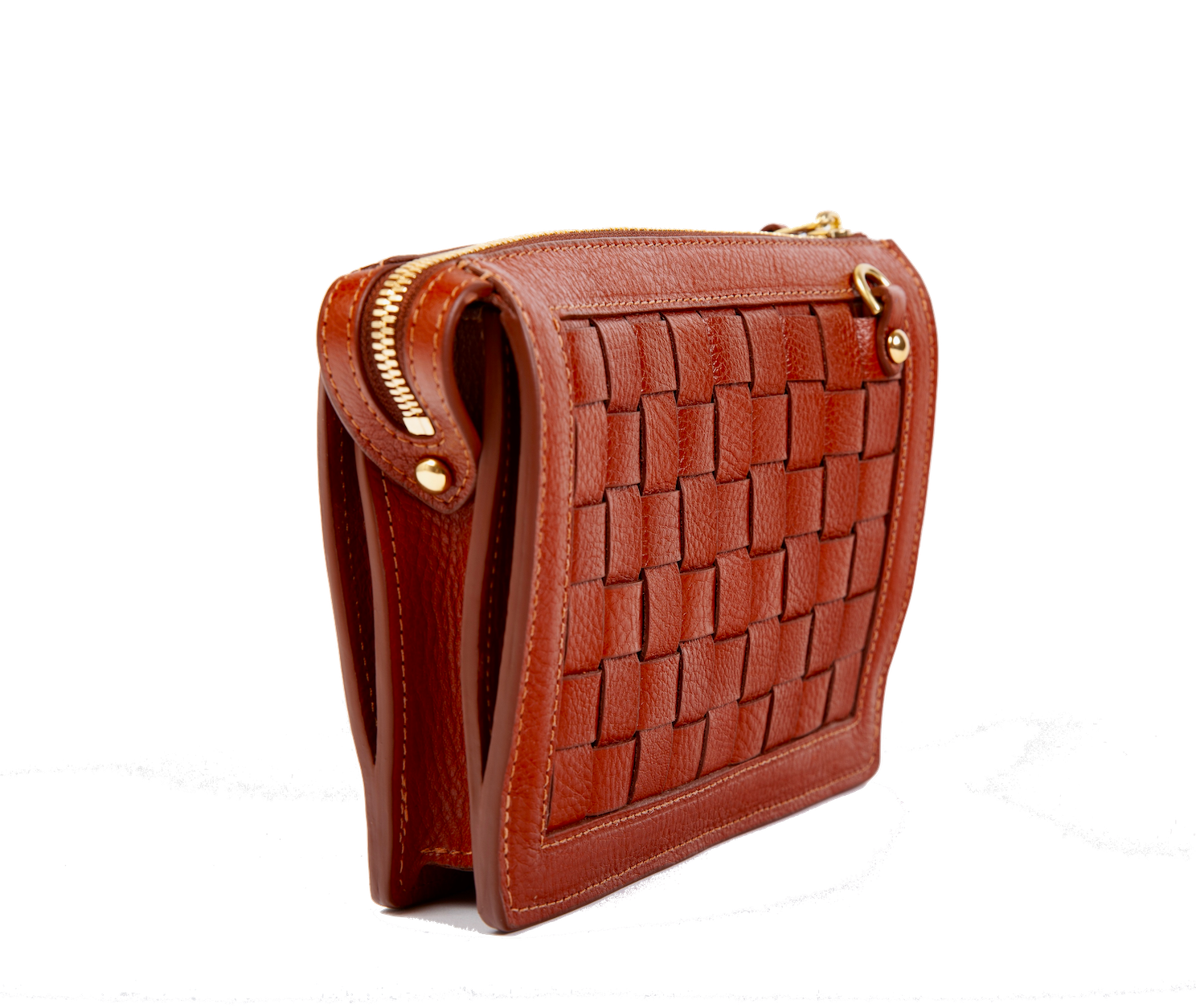 Side View of The Woven Tripp Saddle Tan