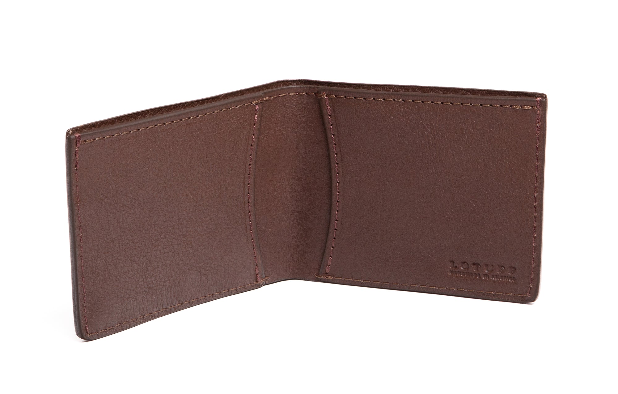 Two-Pocket Leather Bifold Wallet Clay