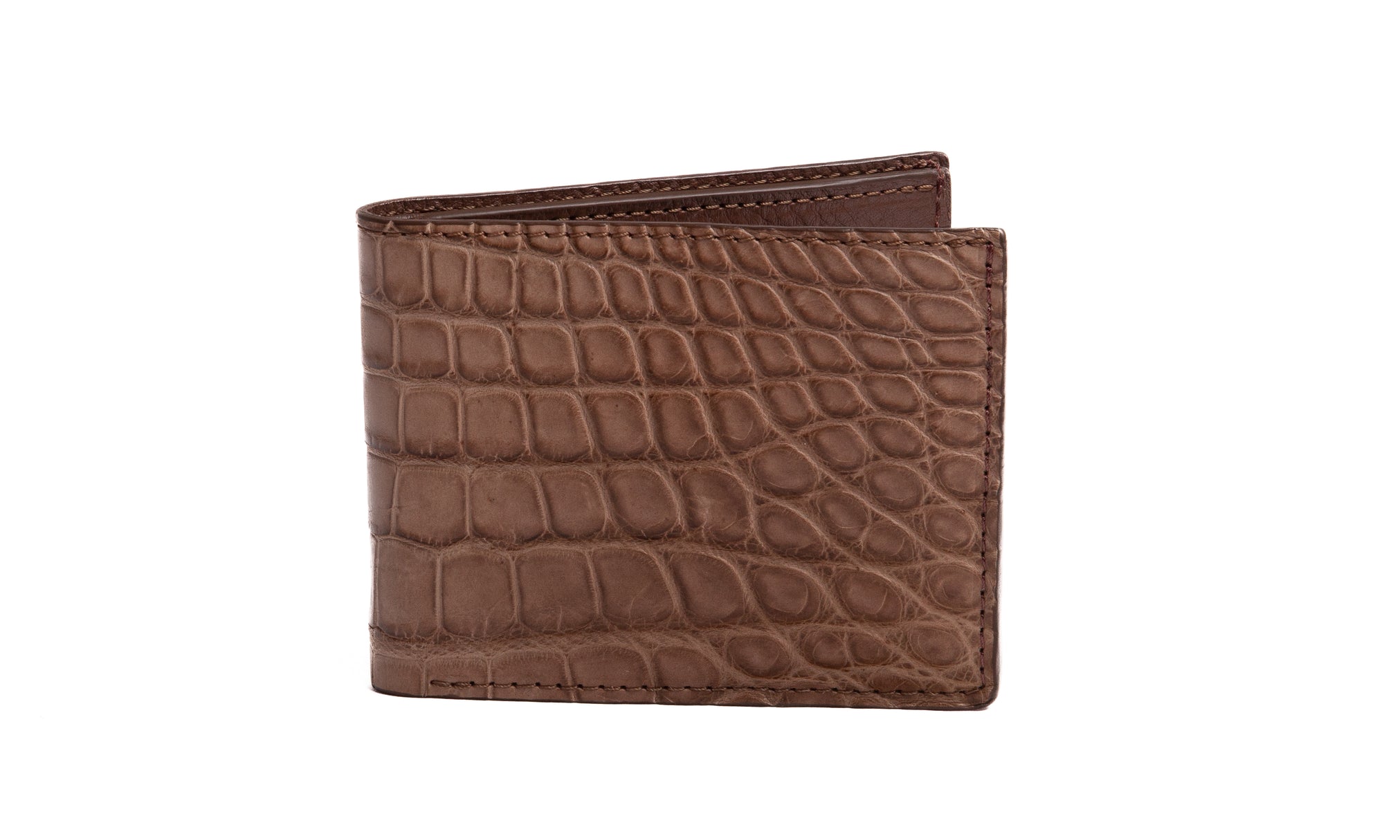 American Alligator Bifold Wallet Clay Alligator