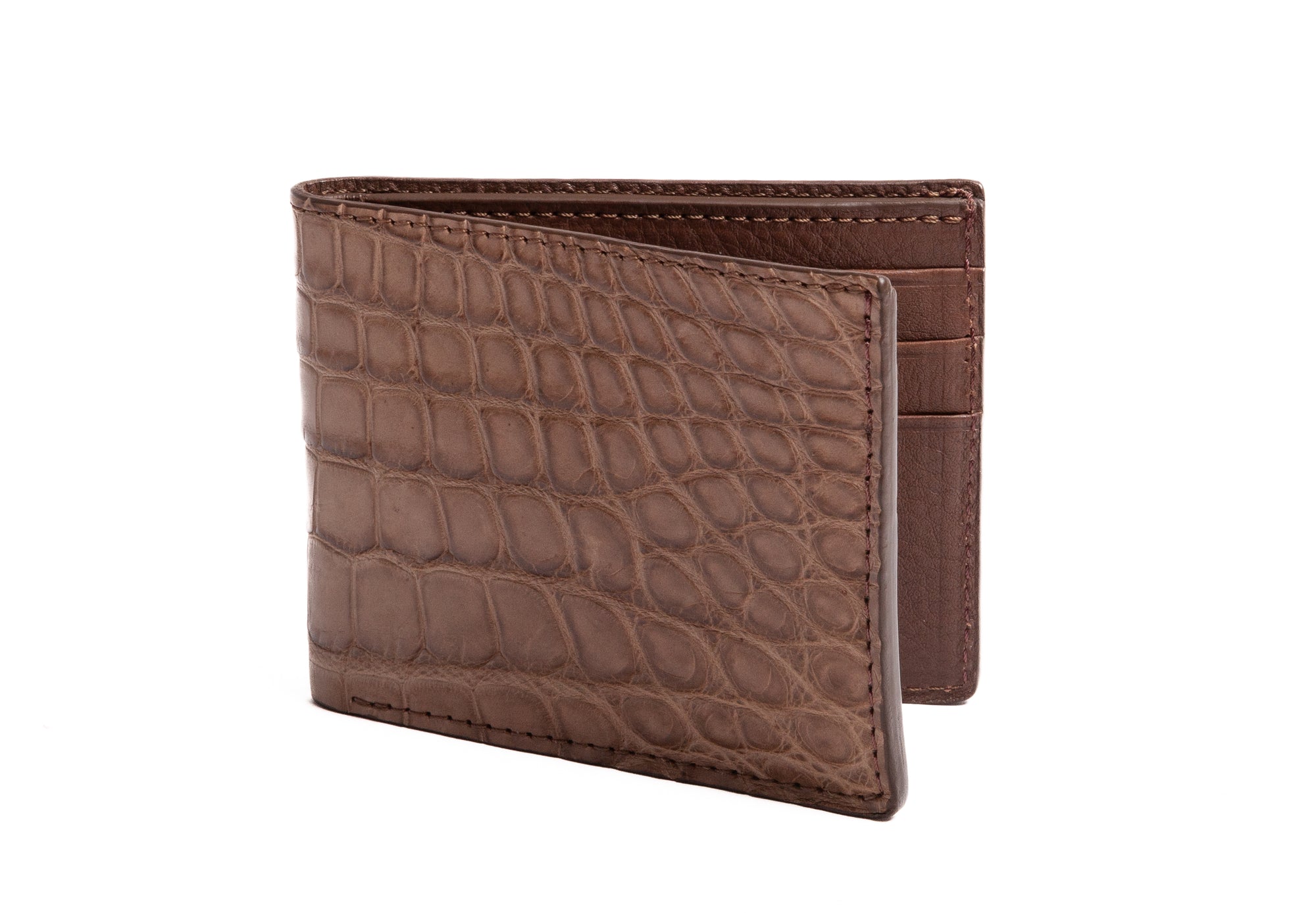 American Alligator Bifold Wallet Clay Alligator
