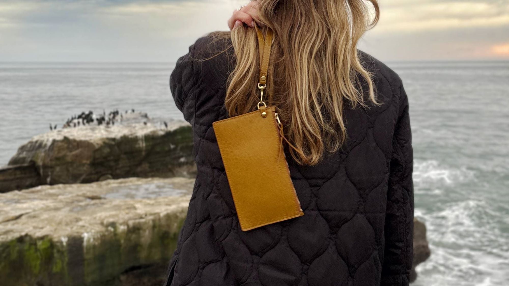 Leather Wristlet Wallet Lifestyle