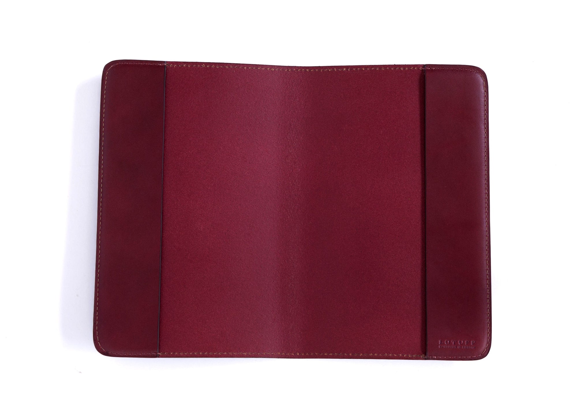 Interior of Classic Journal Cover Burgundy Bridle