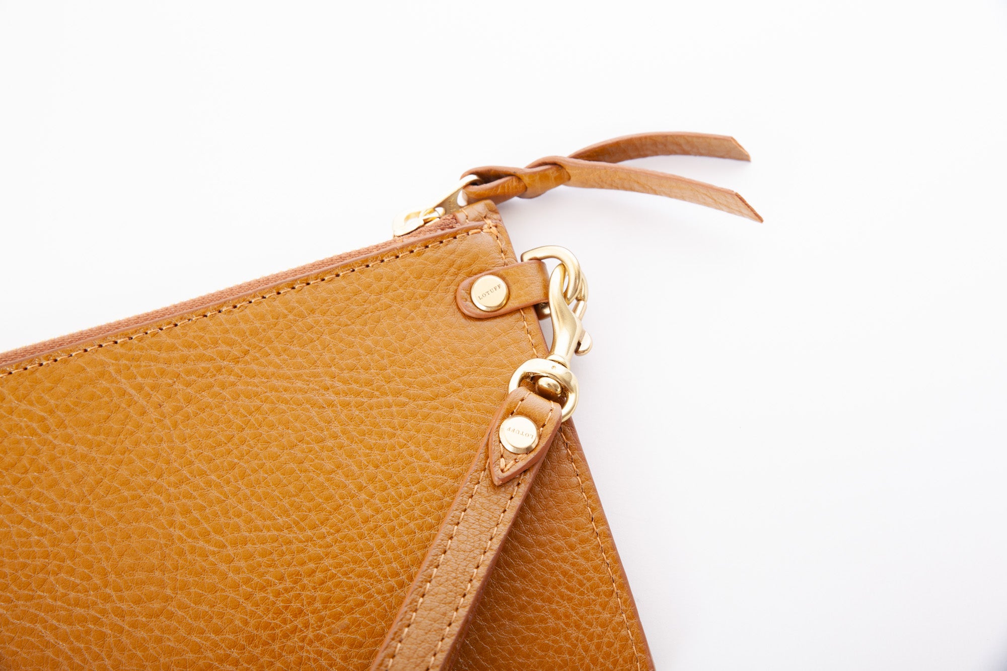 Leather Wristlet Wallet Cumin