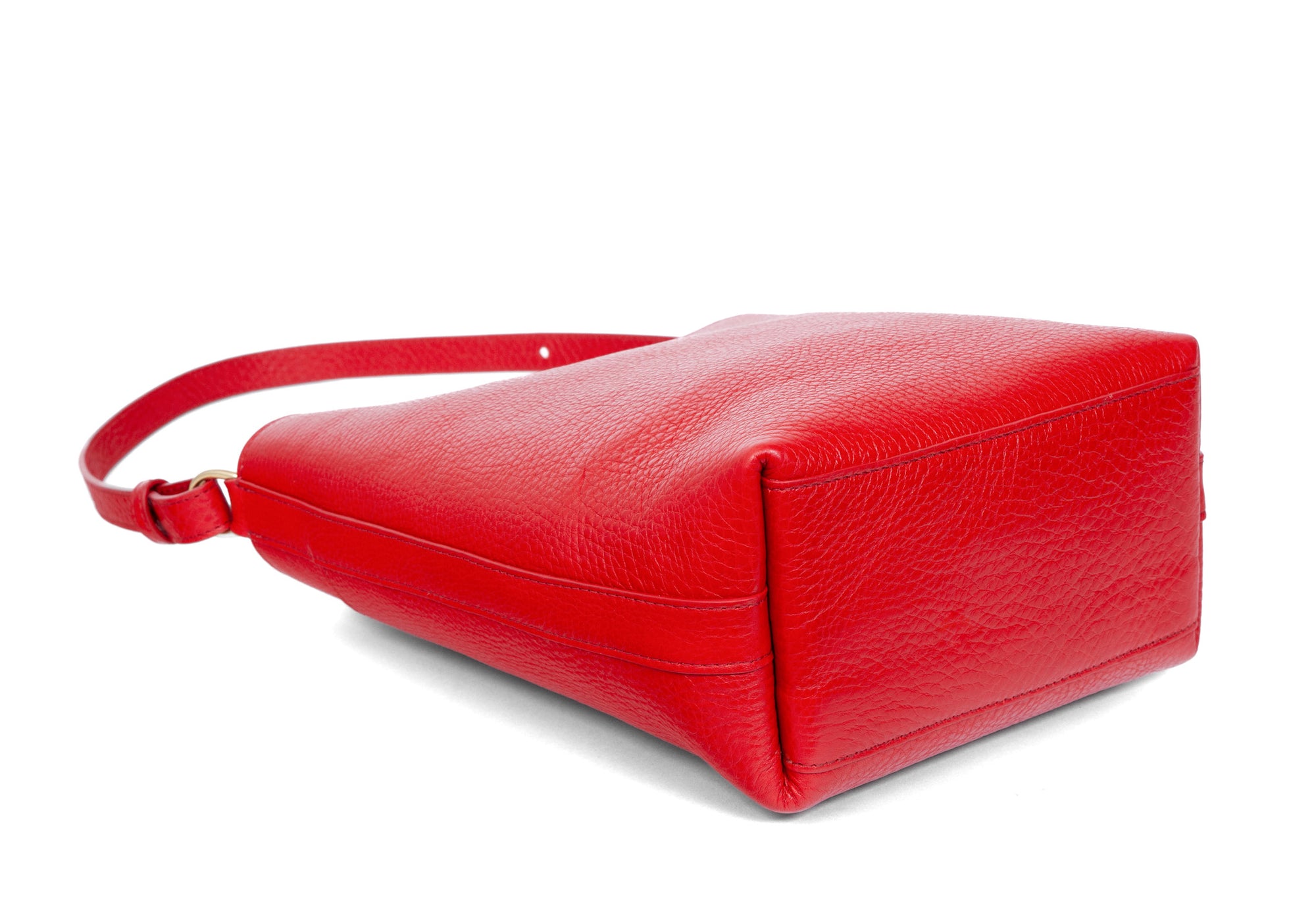 The Maude Bucket Bag Pop Red/Natural