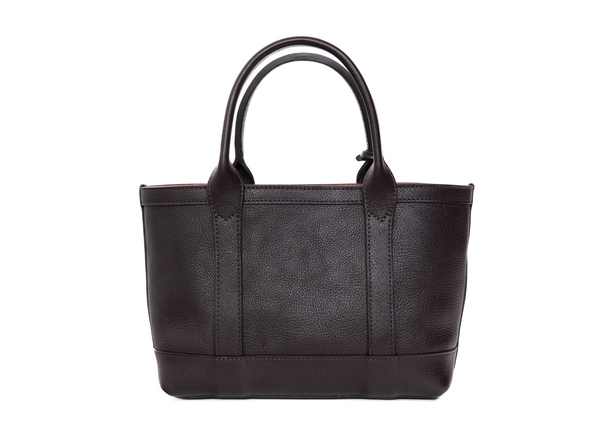 Back of Leather Mini Tote Chocolate