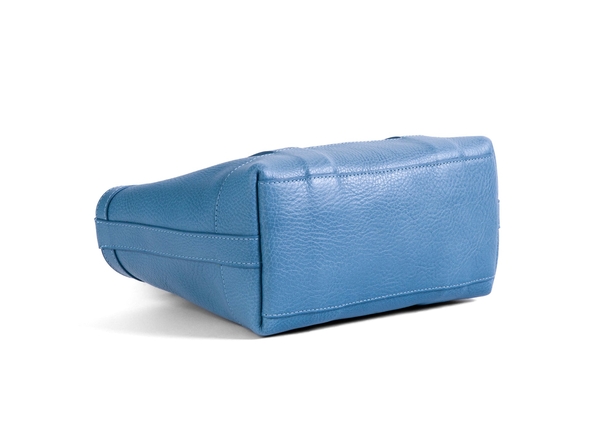 Bottom  of Leather Mini Tote Glacier