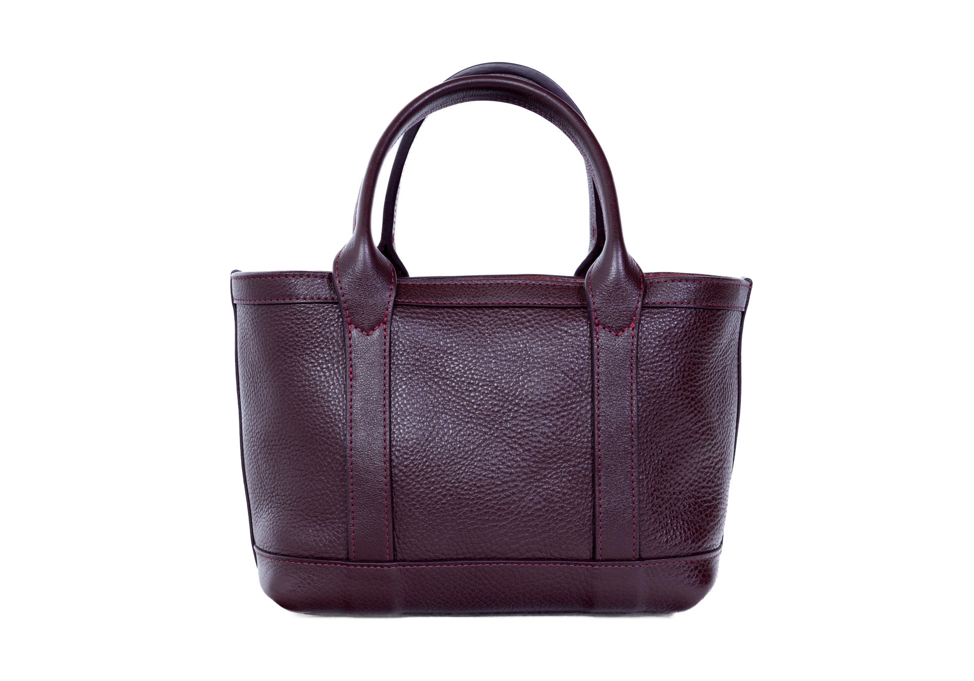 Front of Leather Mini Tote Cordovan