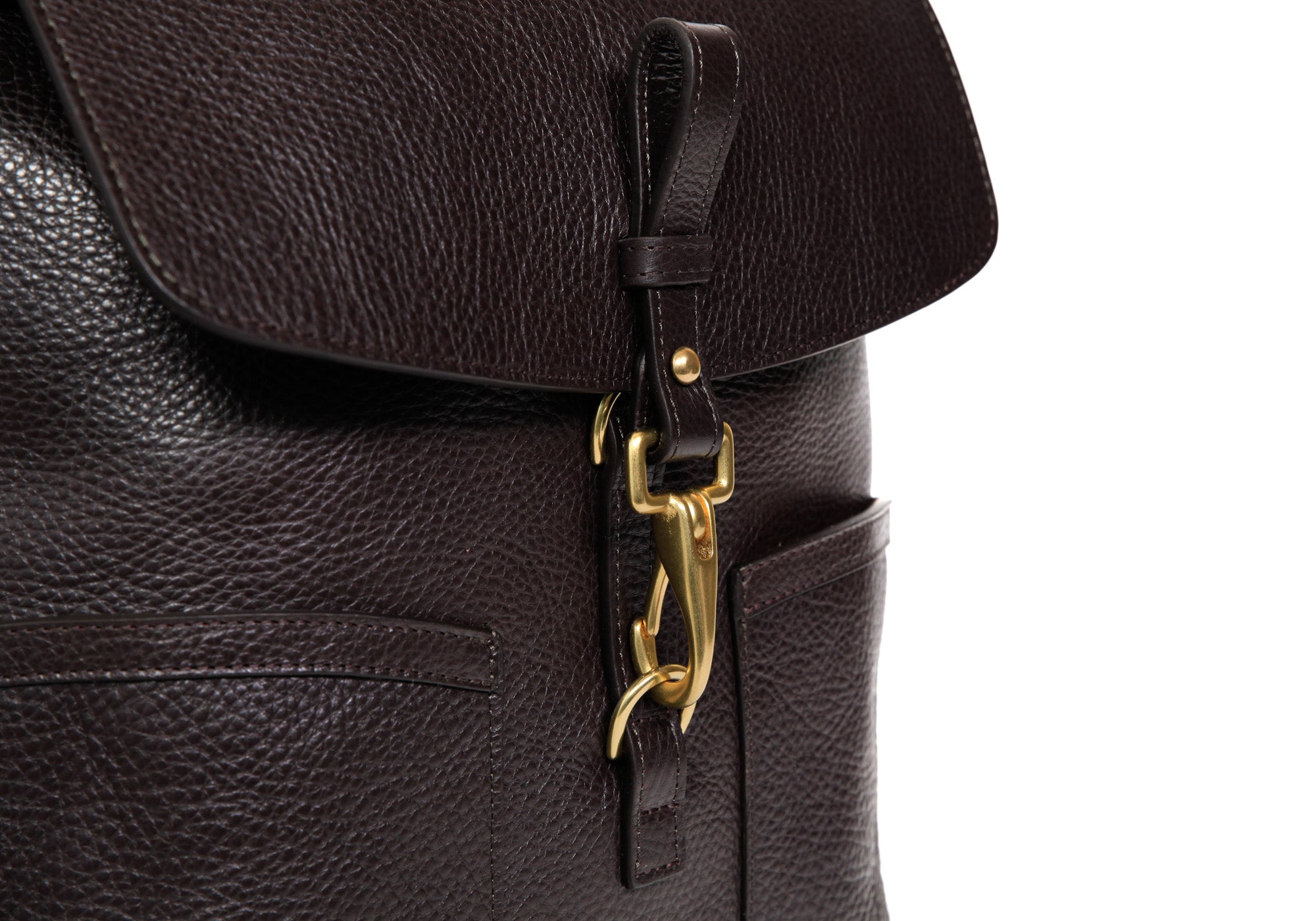 Leather No. 5 Knapsack Chocolate