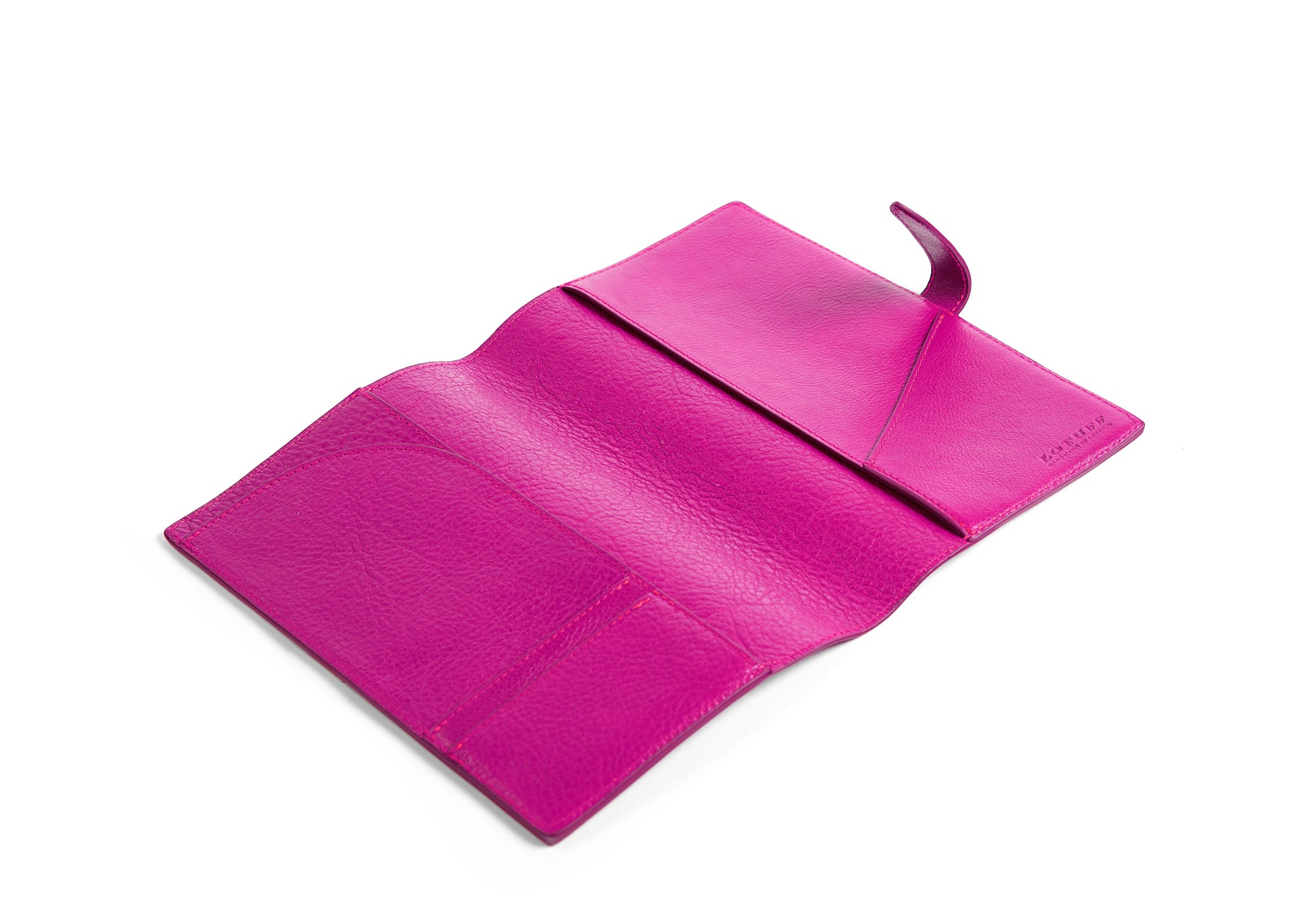 Empty of Leather Travel Journal Magenta