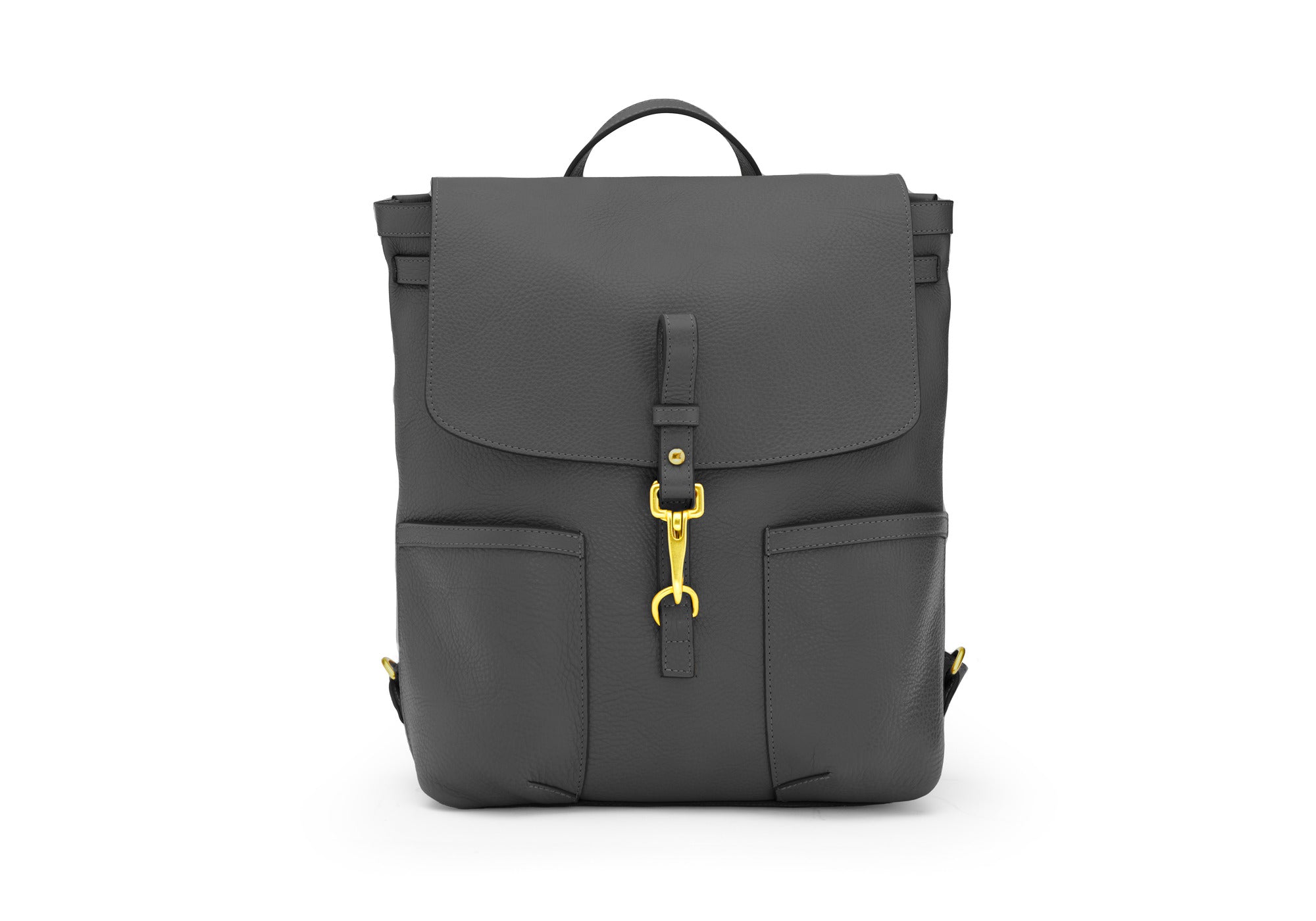 Front View of Leather No. 5 Knapsack Elephant