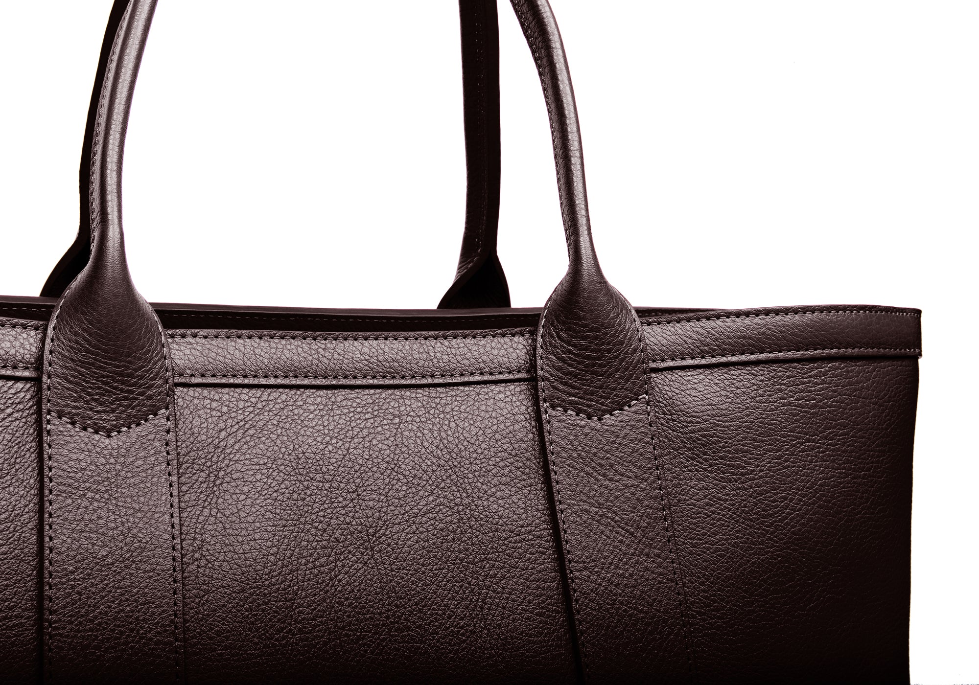 Medium Leather Tote Chocolate