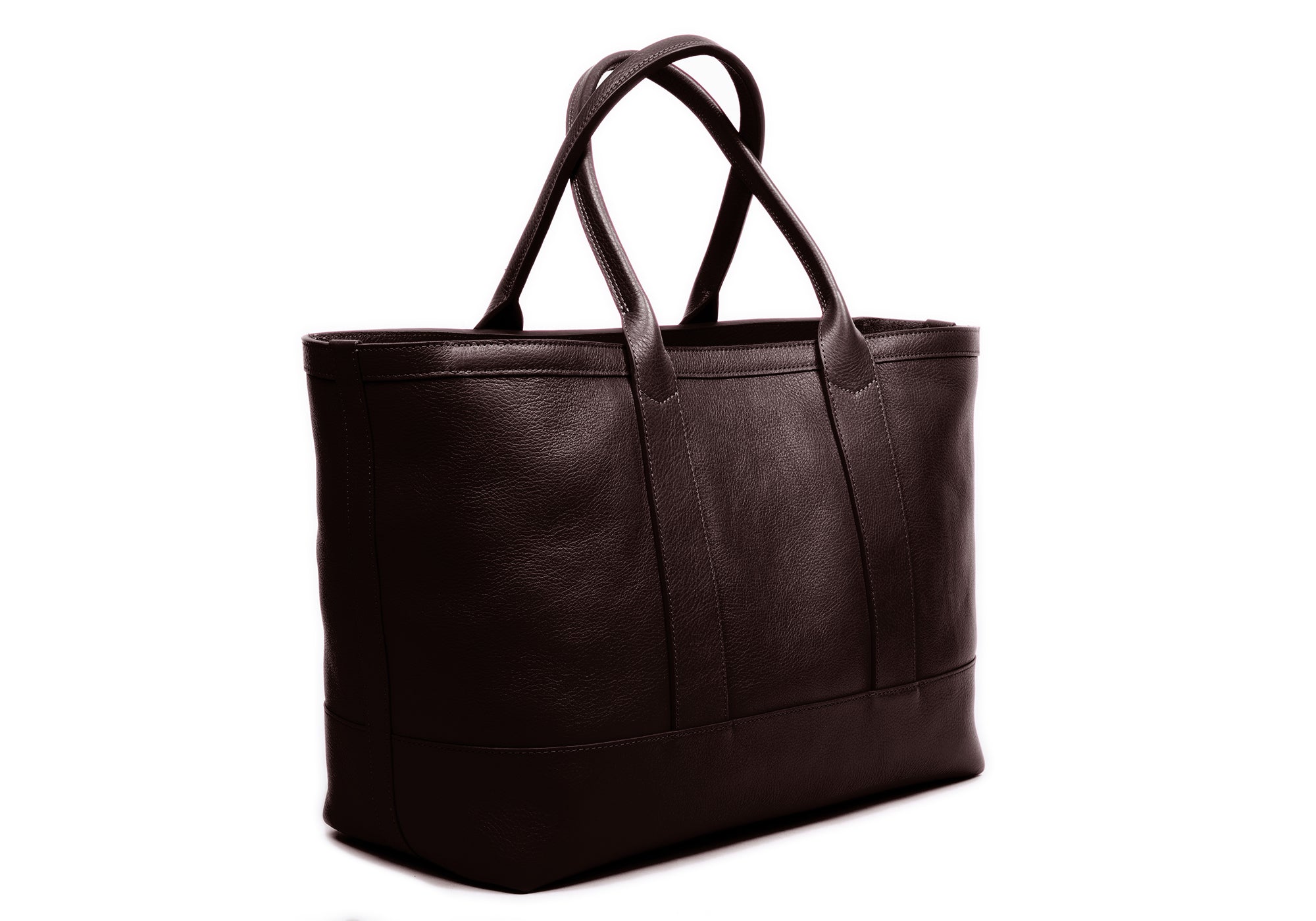 Medium Leather Tote Chocolate