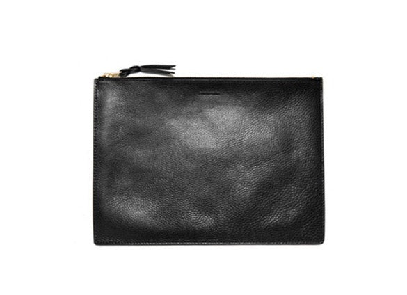 No. 8 Pouch Black|Front Leather View