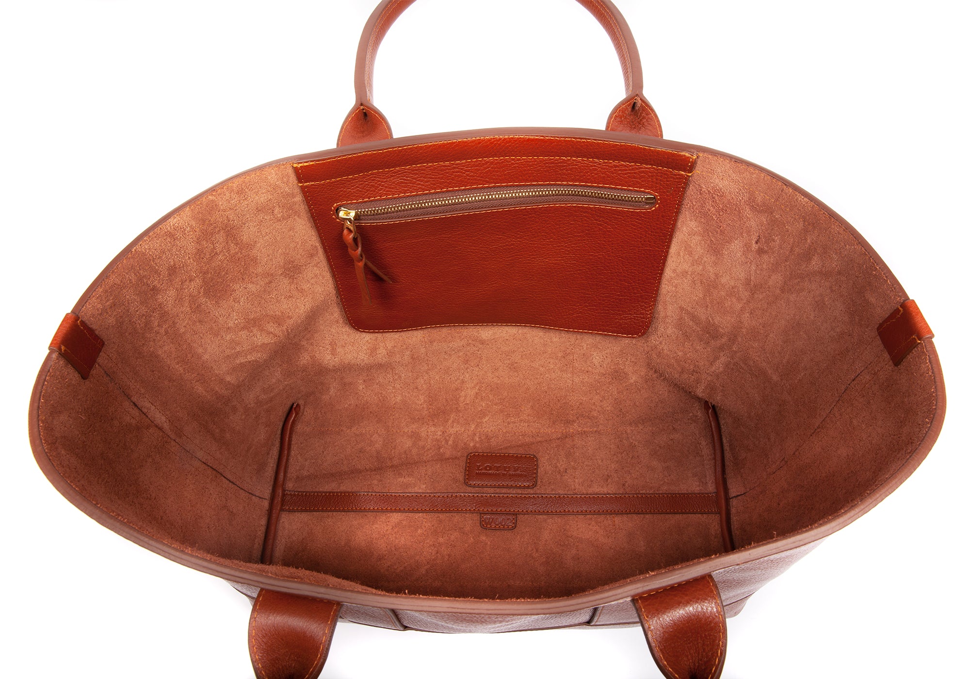 Medium Leather Tote Saddle Tan