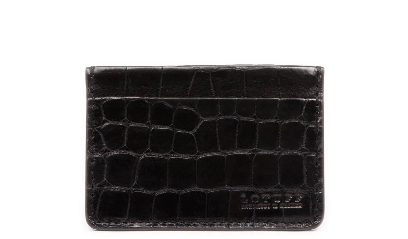 American Alligator Credit Card Wallet Black Alligator
