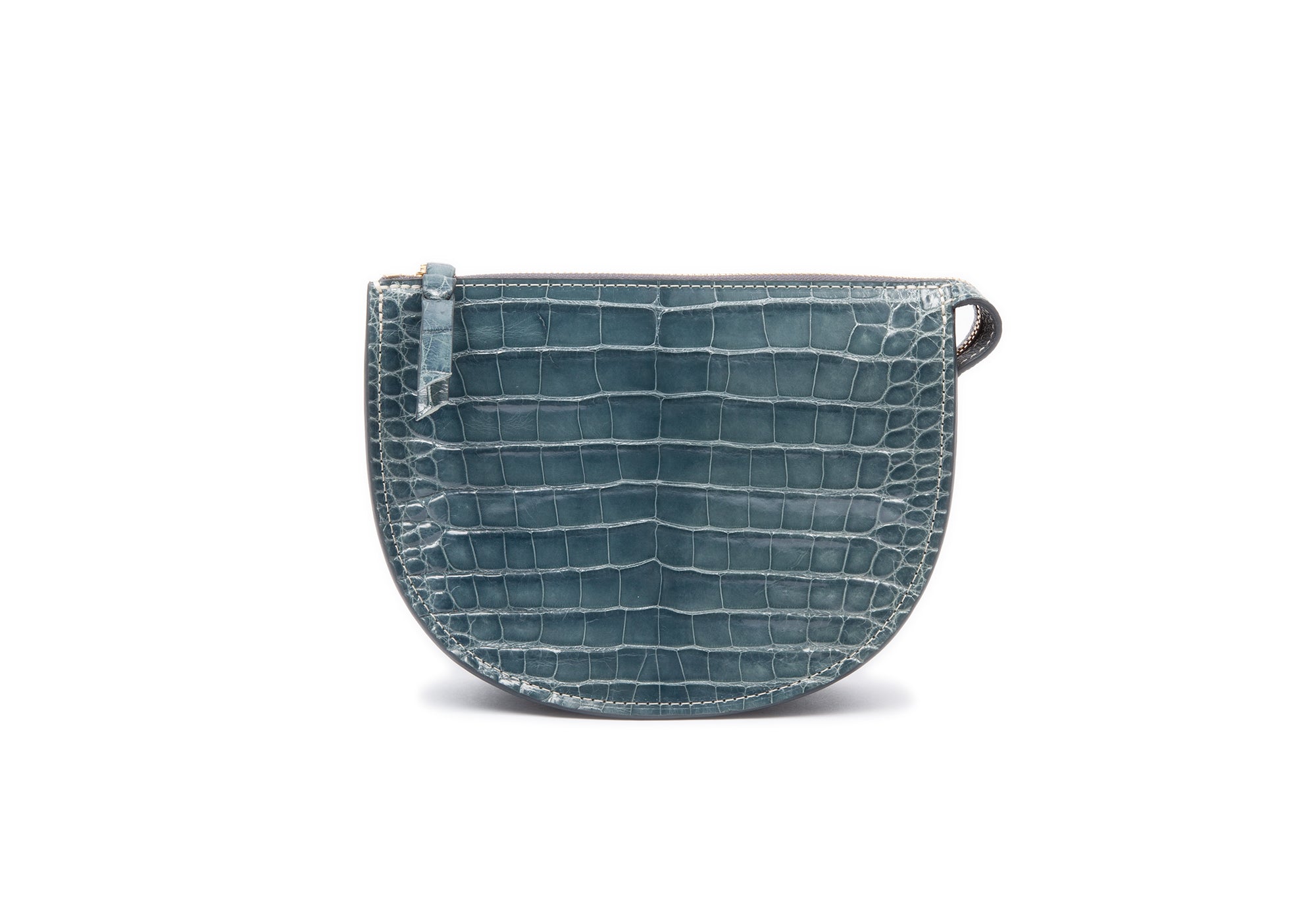 The American Alligator Mini Luna Belt Bag Ocean Blue Alligator