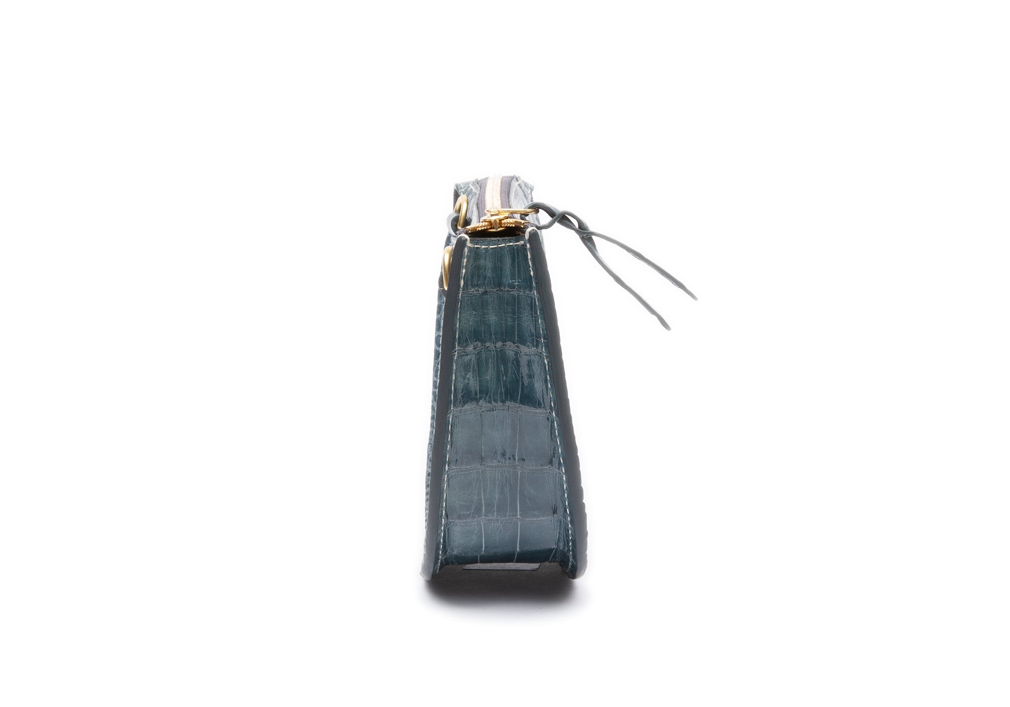 The American Alligator Mini Luna Belt Bag Ocean Blue Alligator