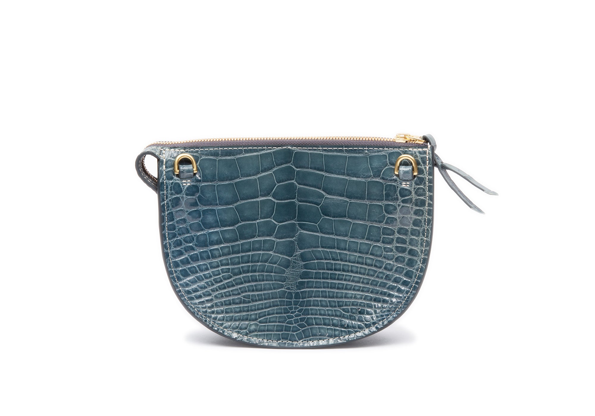 The American Alligator Mini Luna Belt Bag Ocean Blue Alligator