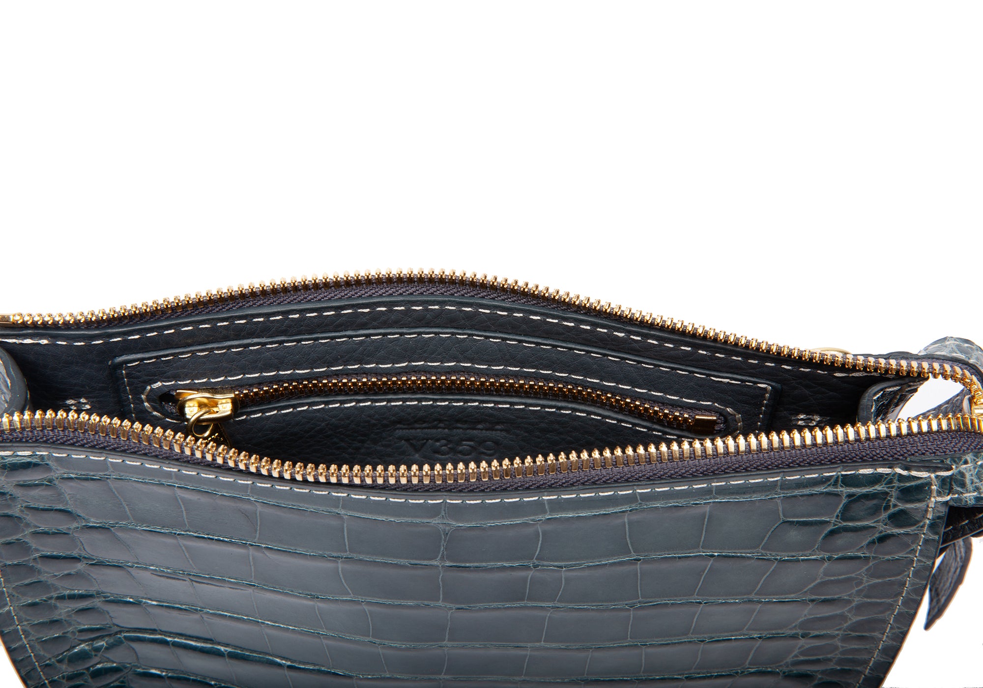 The American Alligator Mini Luna Belt Bag Ocean Blue Alligator