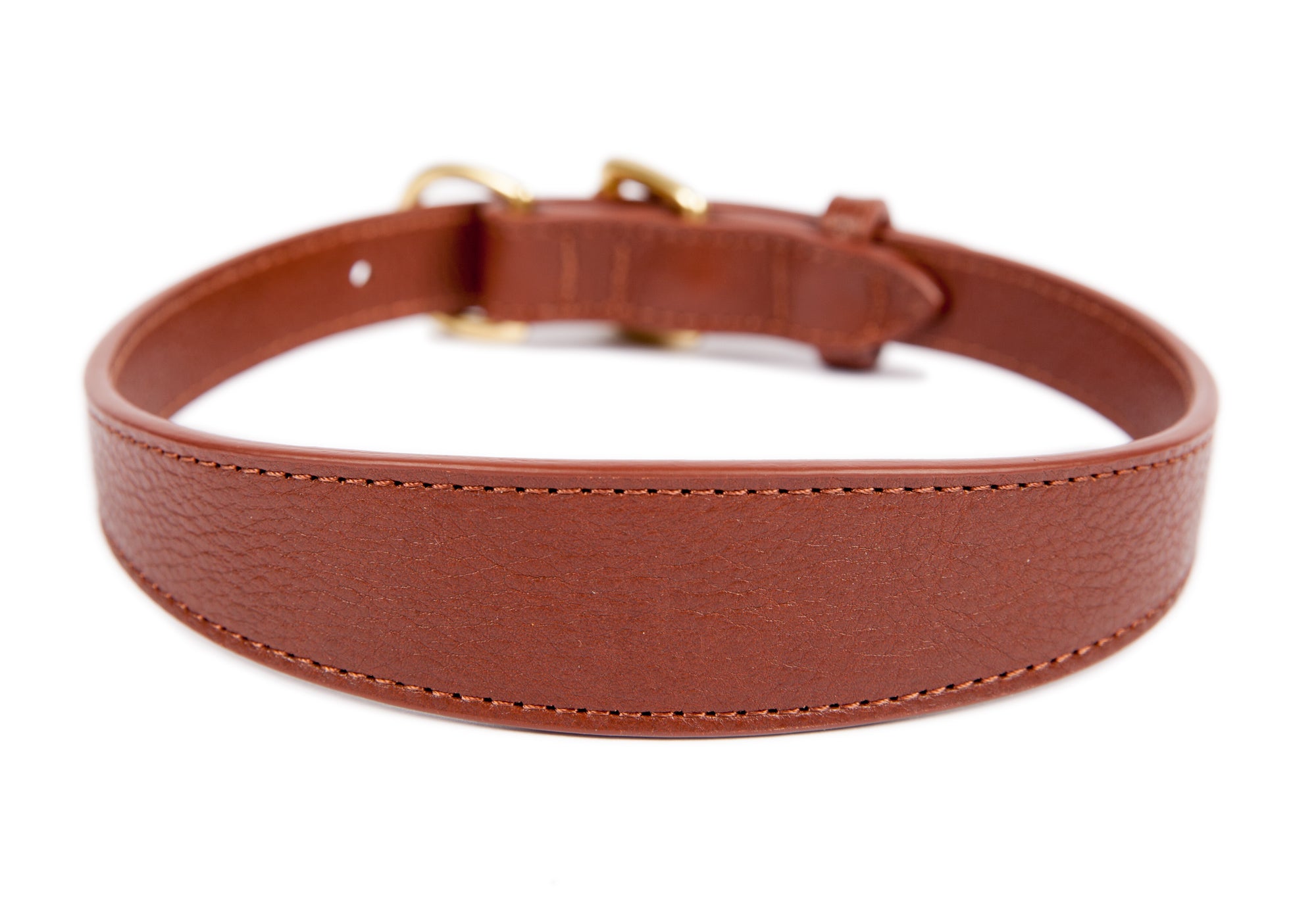 Large Leather Dog Collar Chestnut