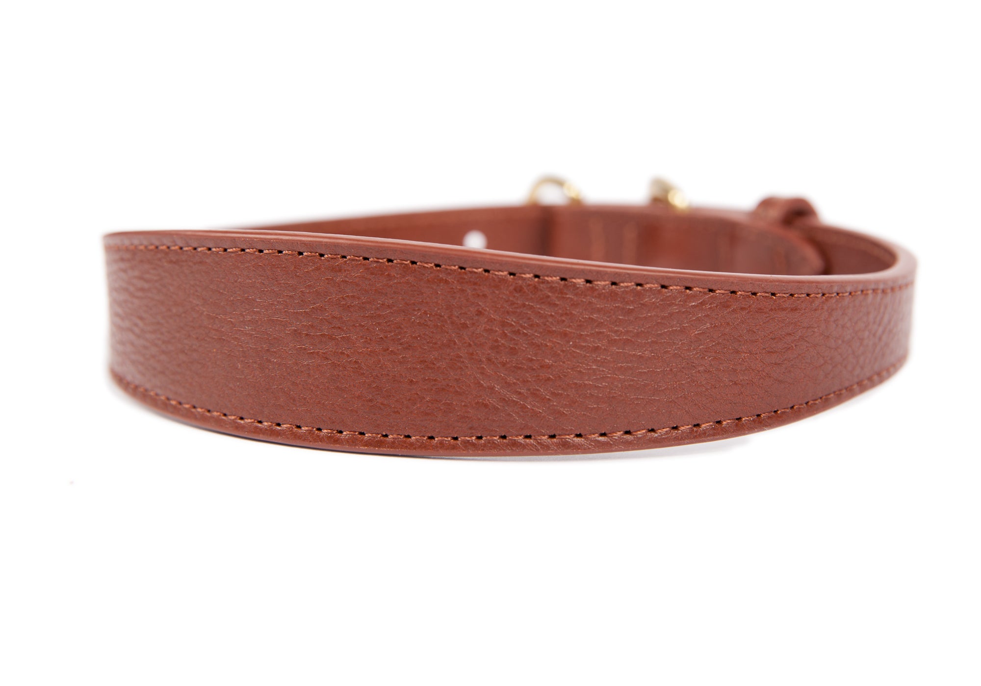 Medium Leather Dog Collar Chestnut