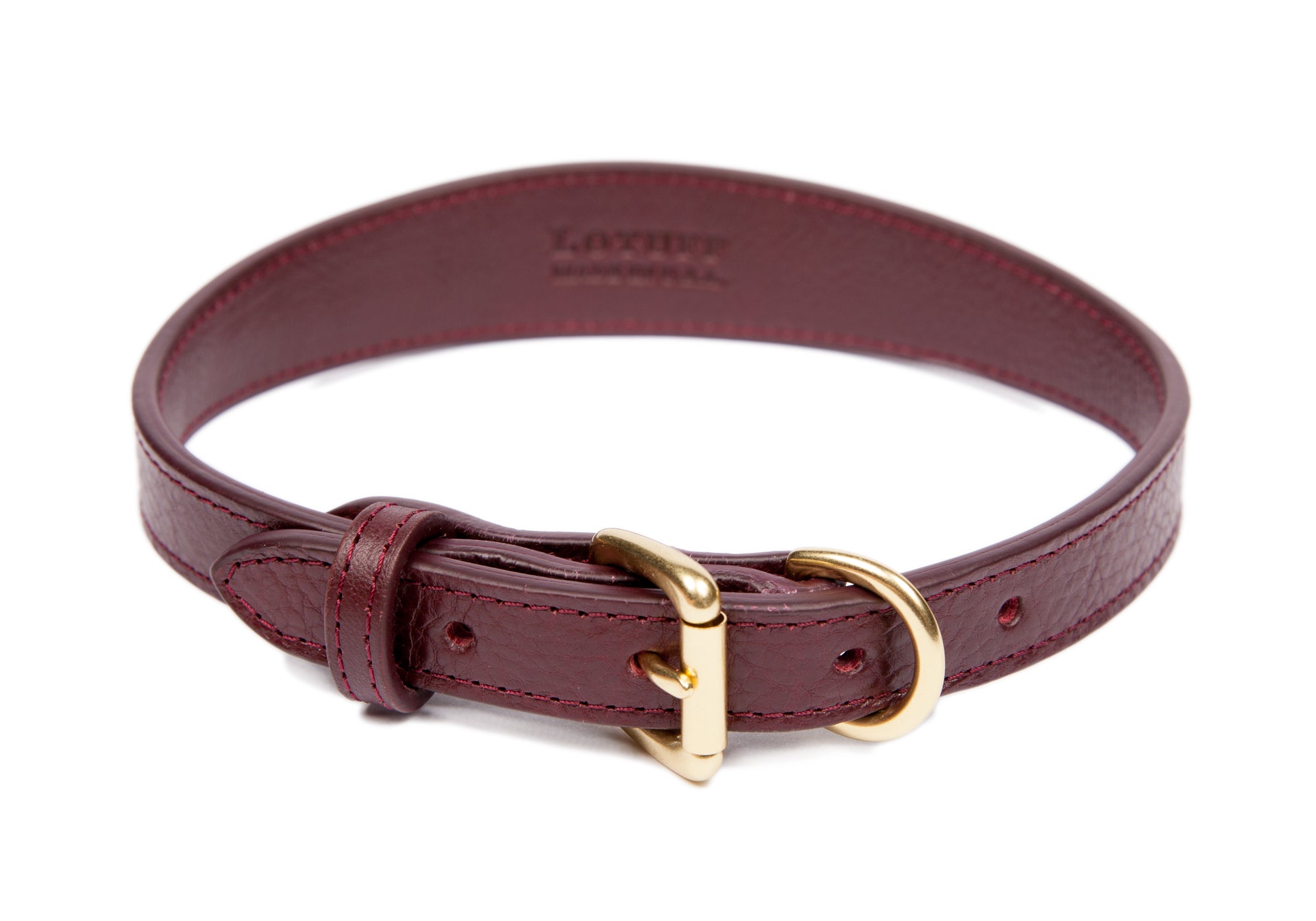 Medium Leather Dog Collar Cordovan