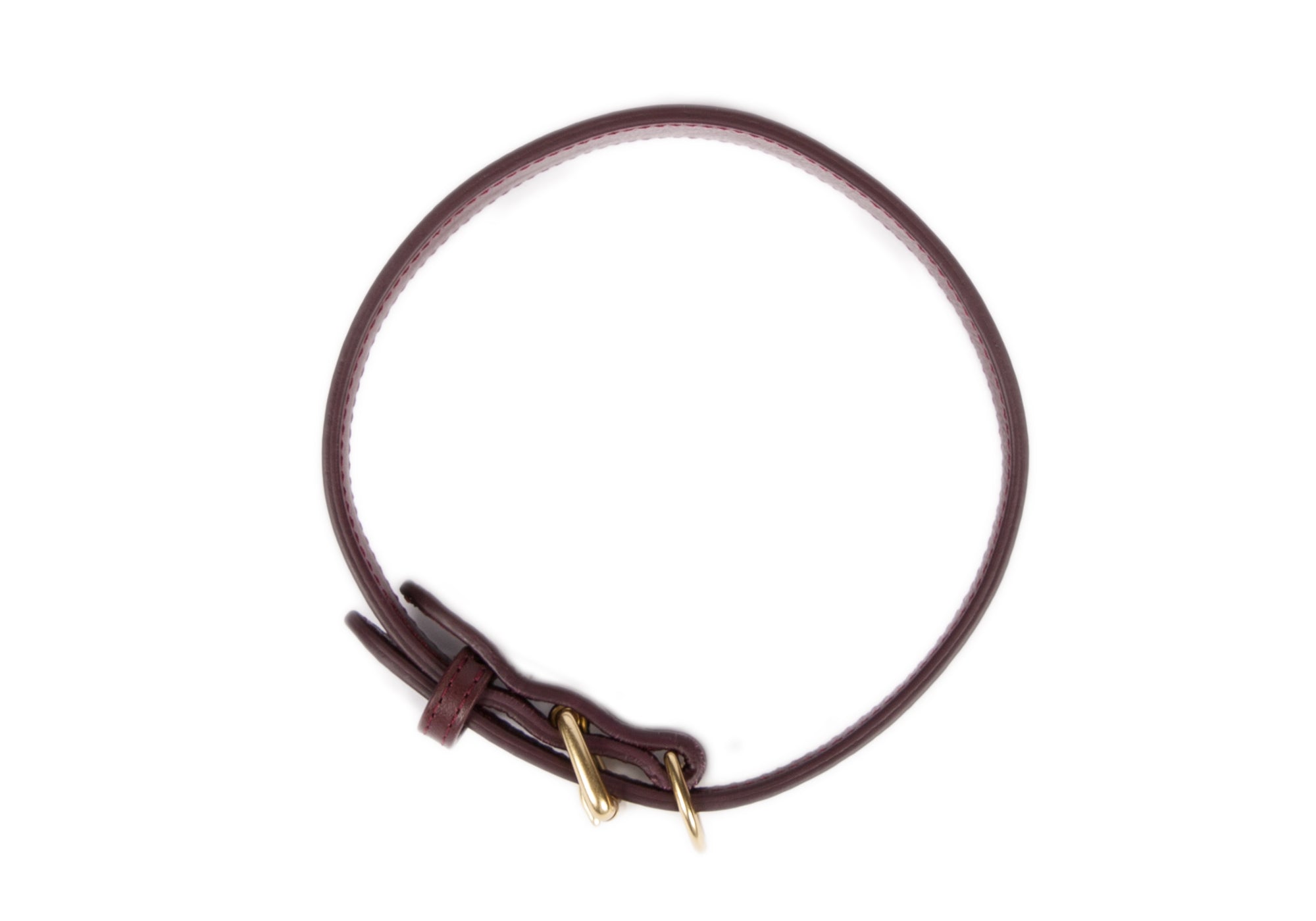 Small Leather Dog Collar Cordovan