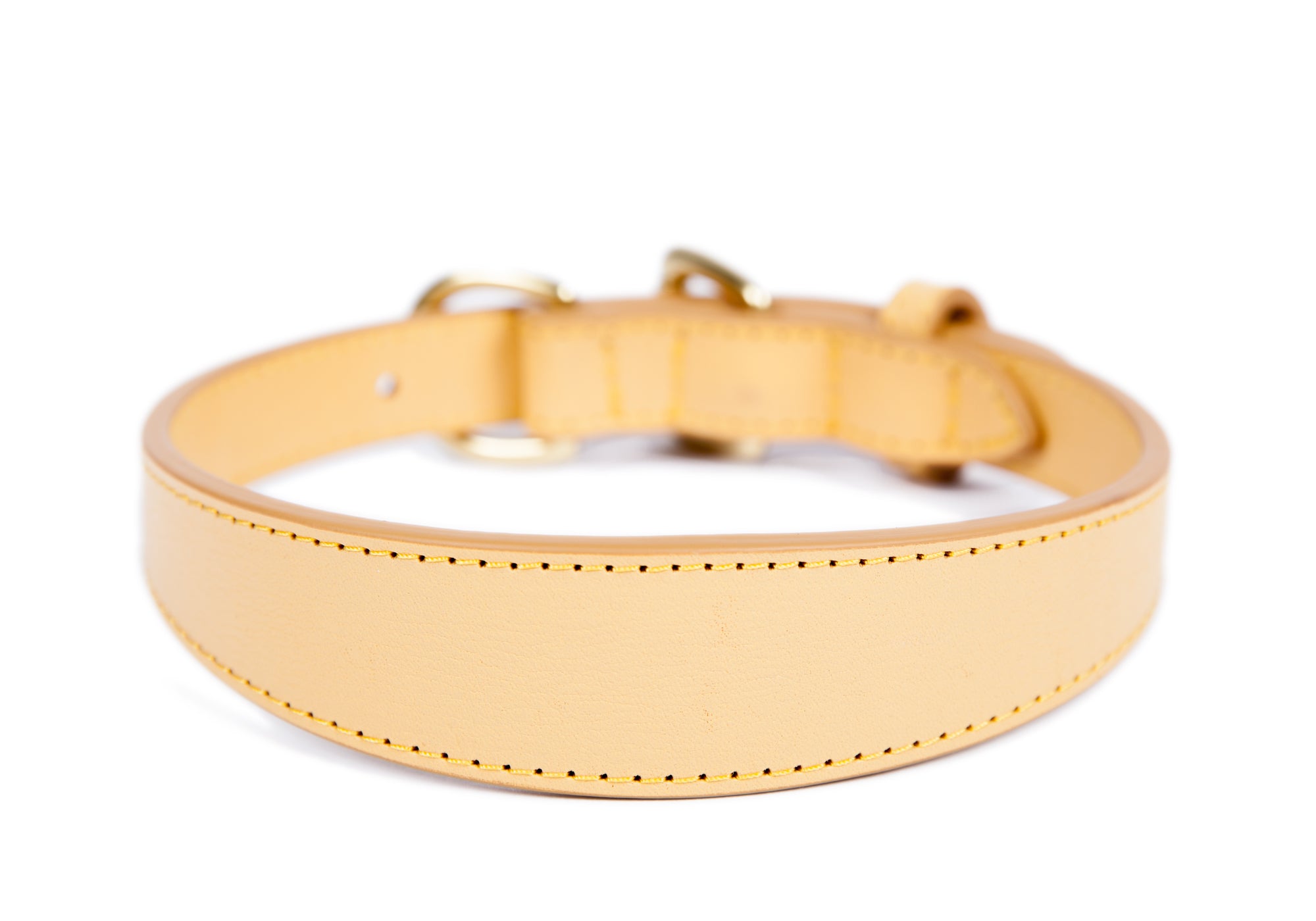 Large Leather Dog Collar Ochre