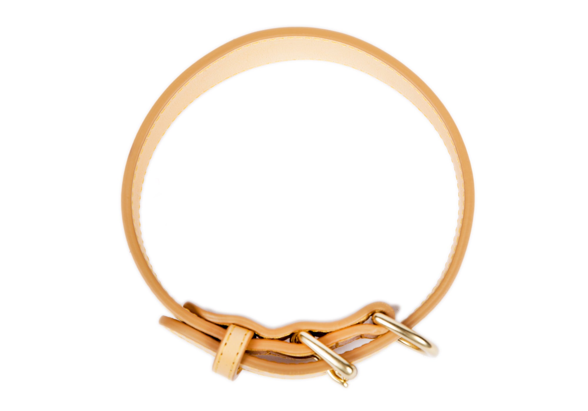 Large Leather Dog Collar Ochre