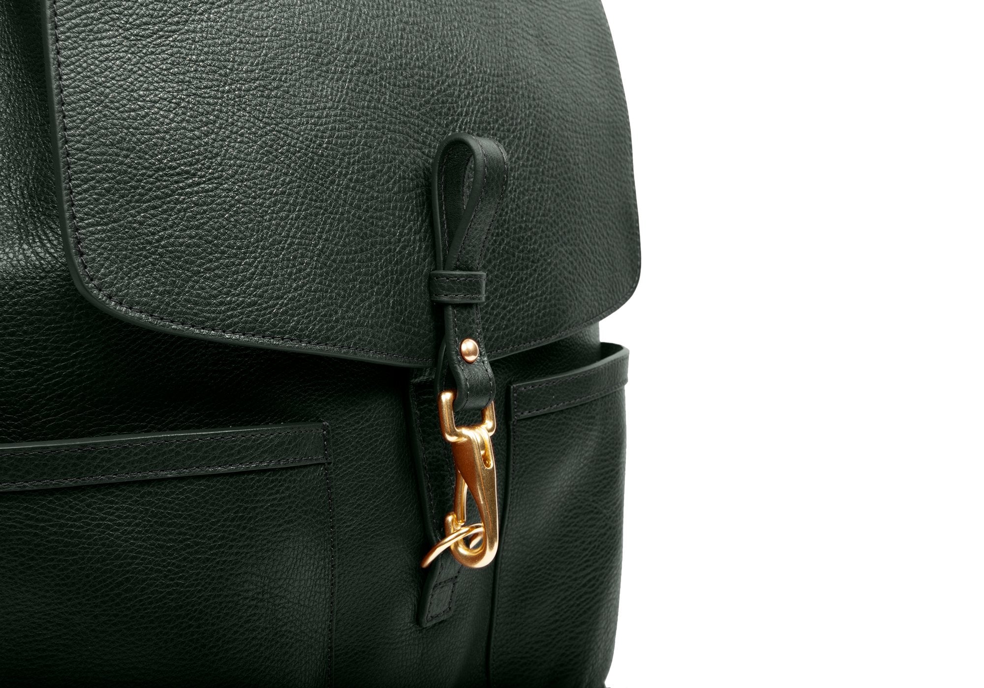 Leather Knapsack Green
