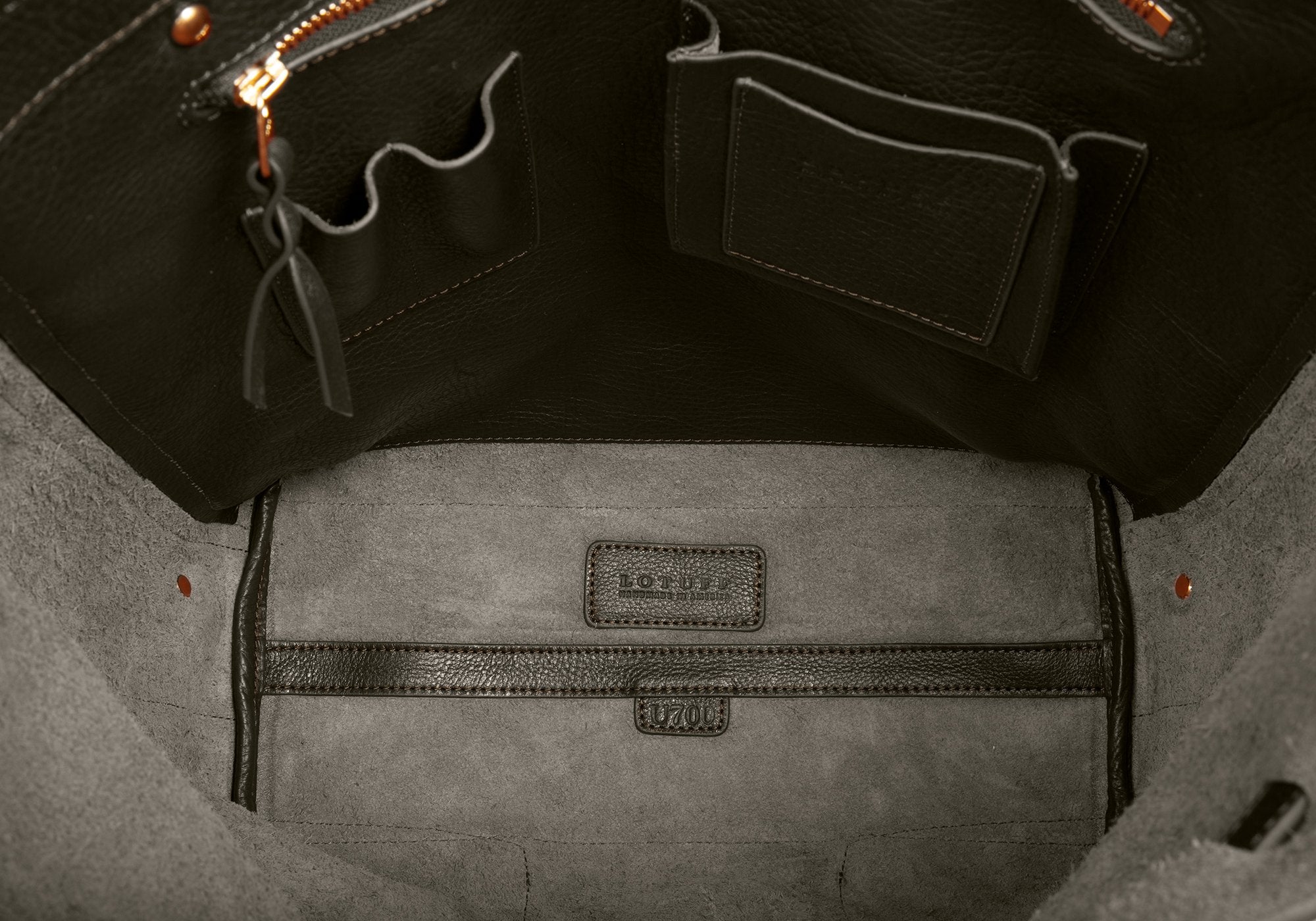 Leather Knapsack Olive