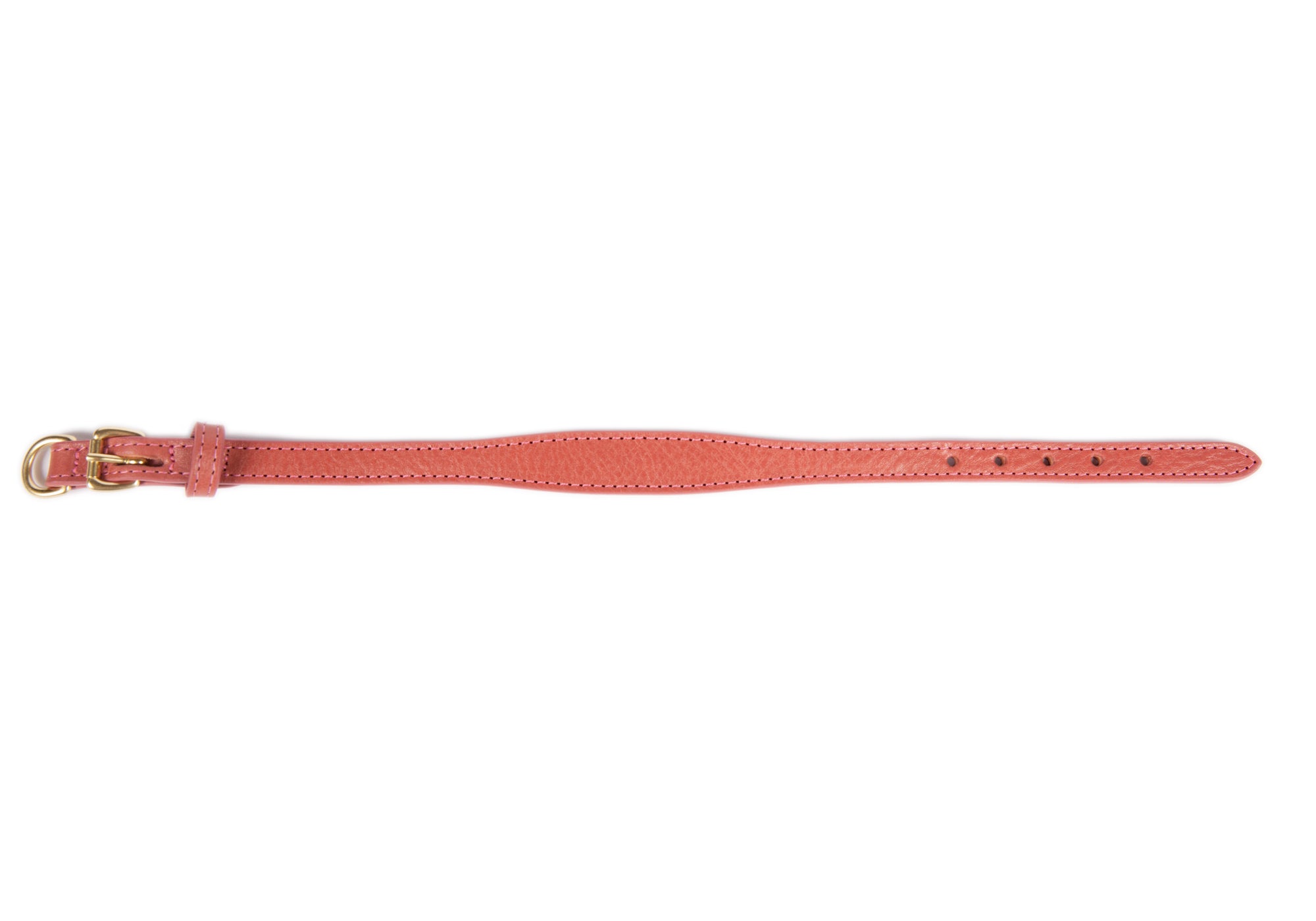 Mini Leather Dog Collar Rosewood