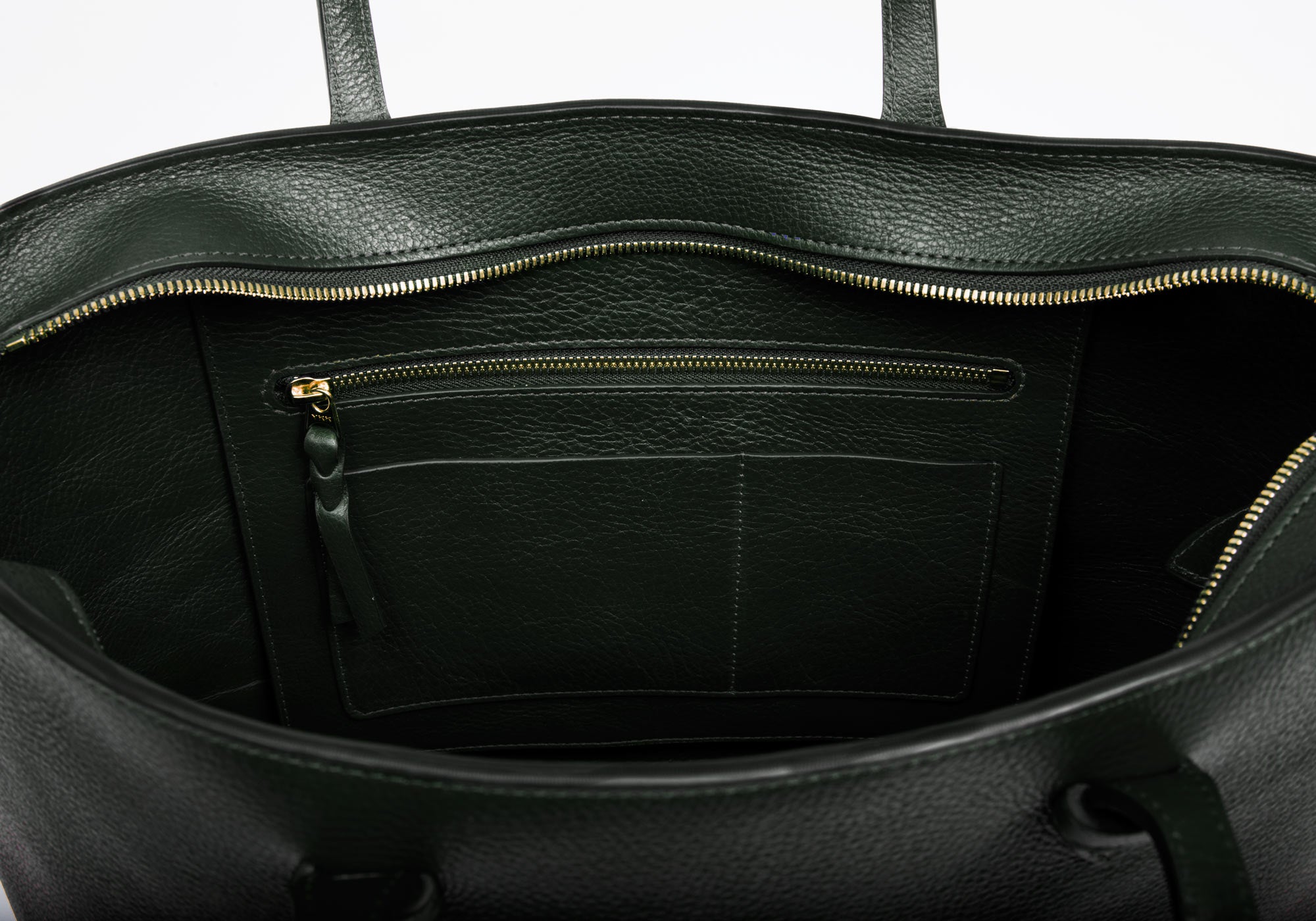 No. 12 Leather Tote Green