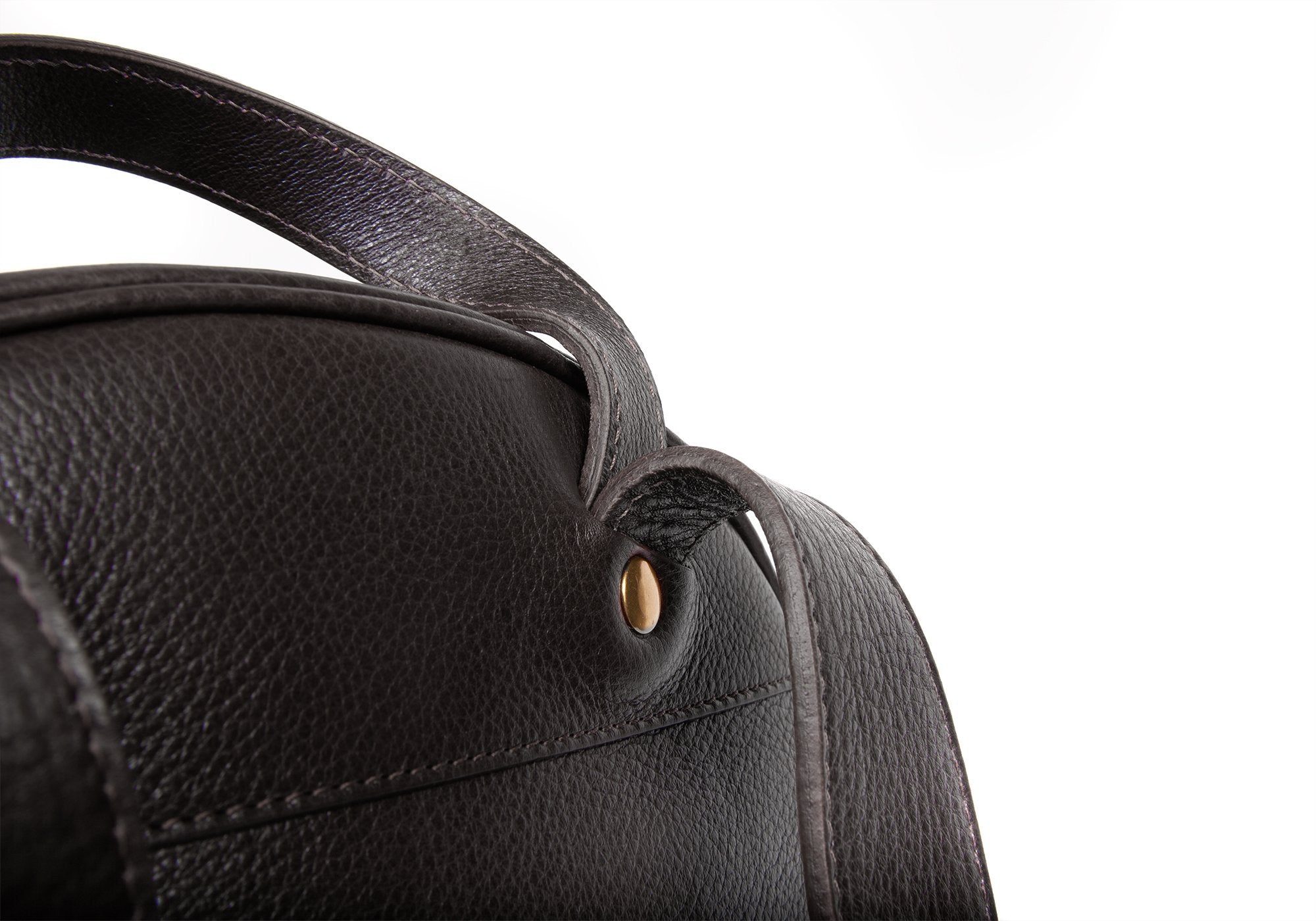 Leather Zipper Backpack Black