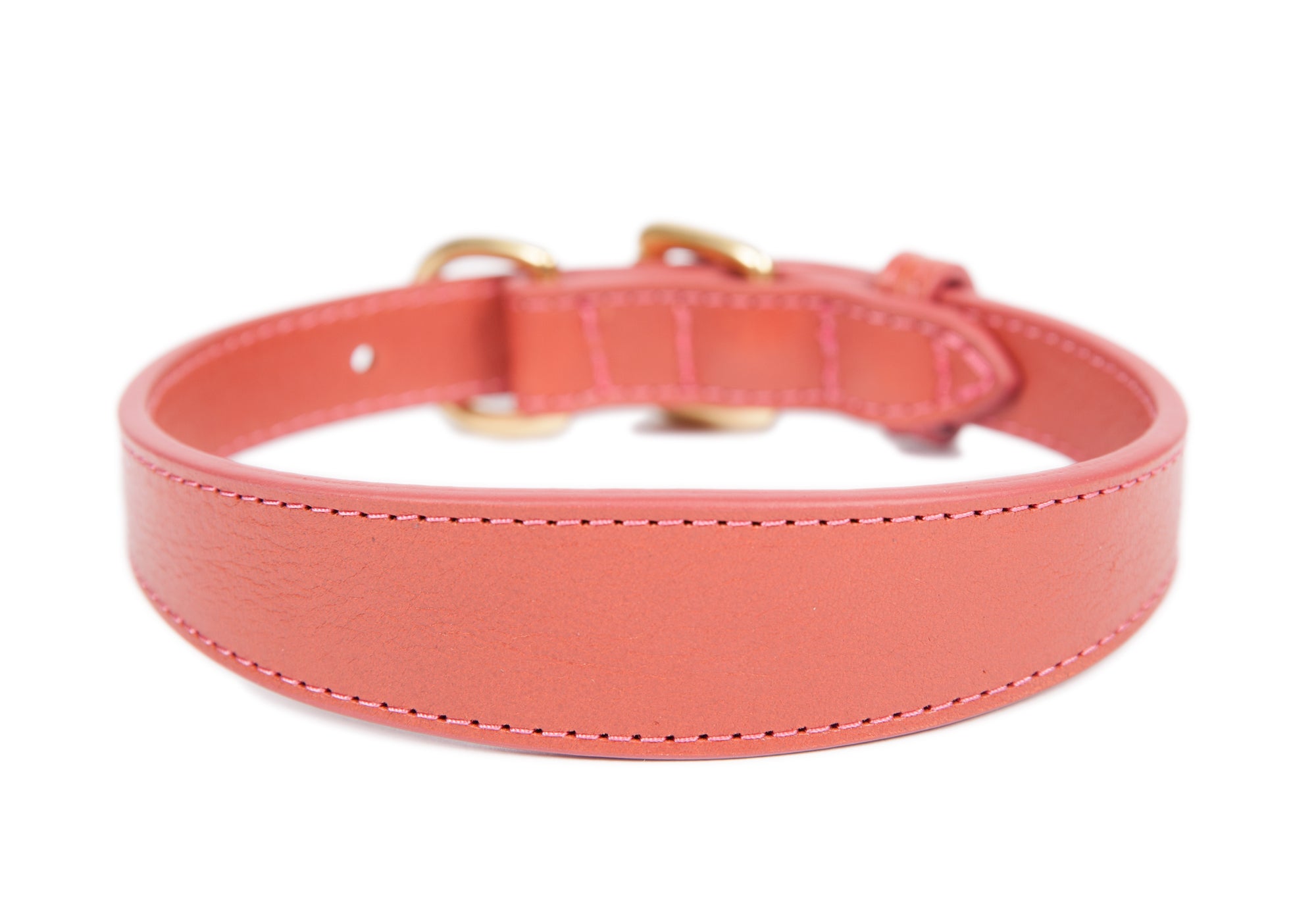 Small Leather Dog Collar Rosewood