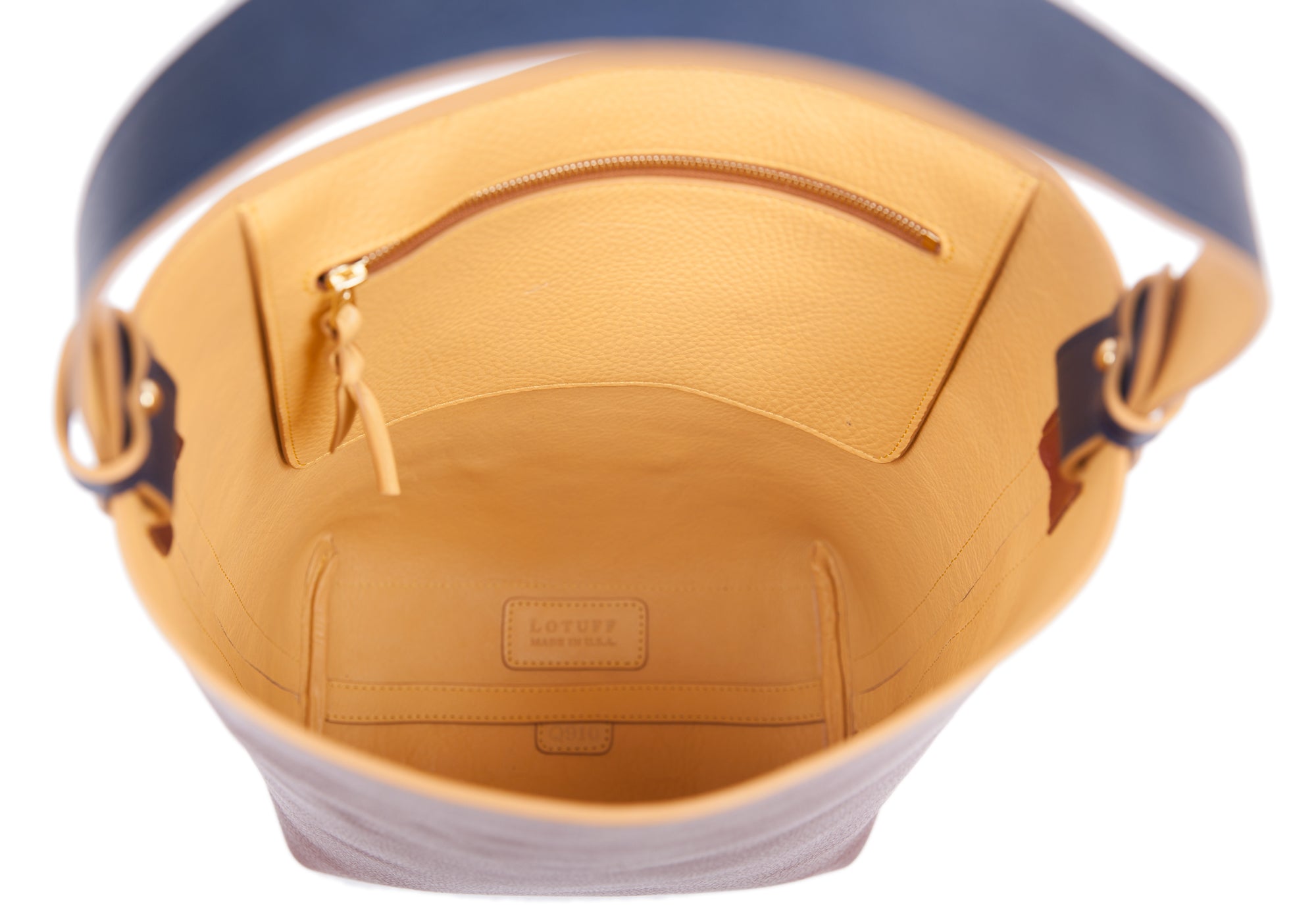 Leather Bucket Shoulder Bag Chestnut-Saddle Tan