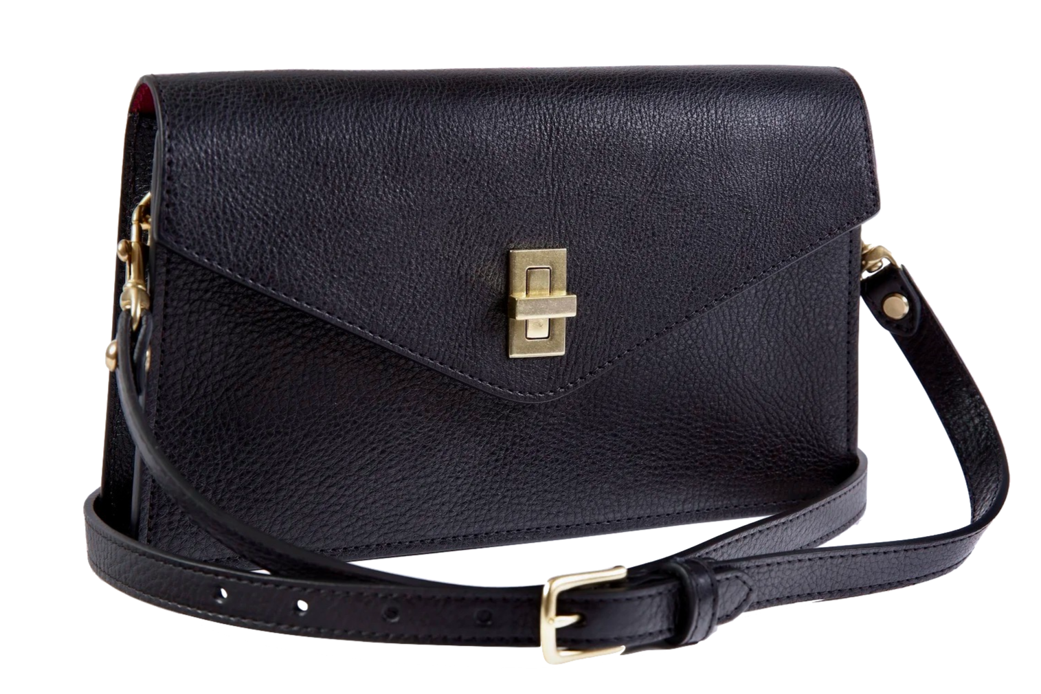 Front View of The Vincent Clutch Black/Red
