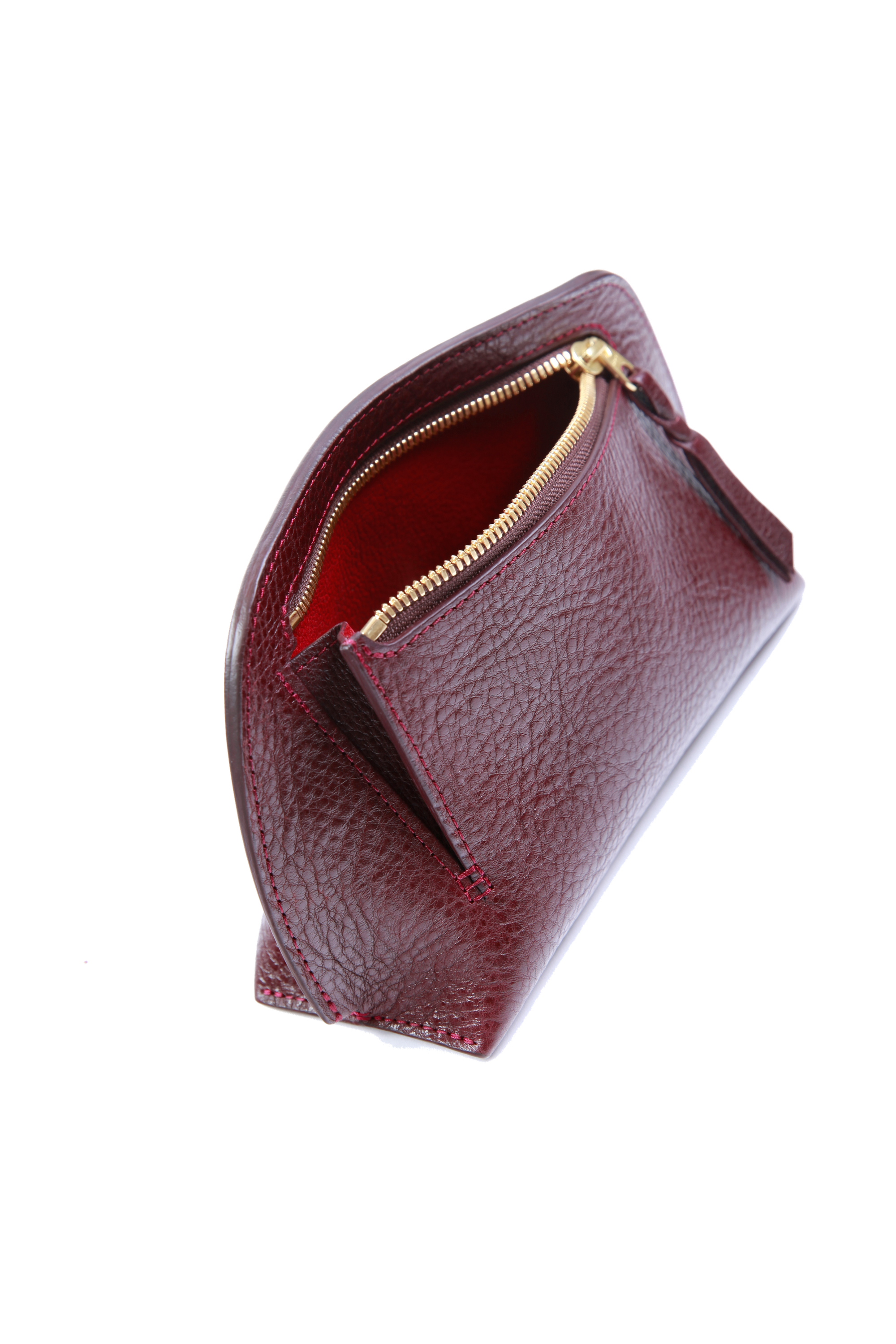Open View of Mini Lois Pouch Cordovan