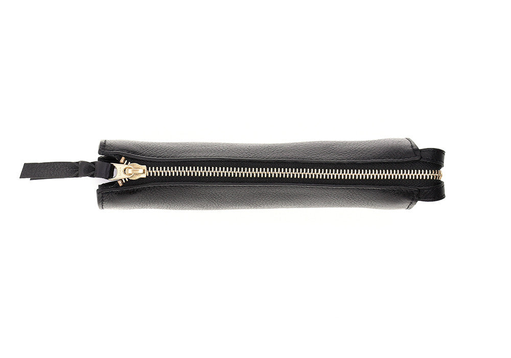 Top Leather Zipper of Tripp Wallet Black