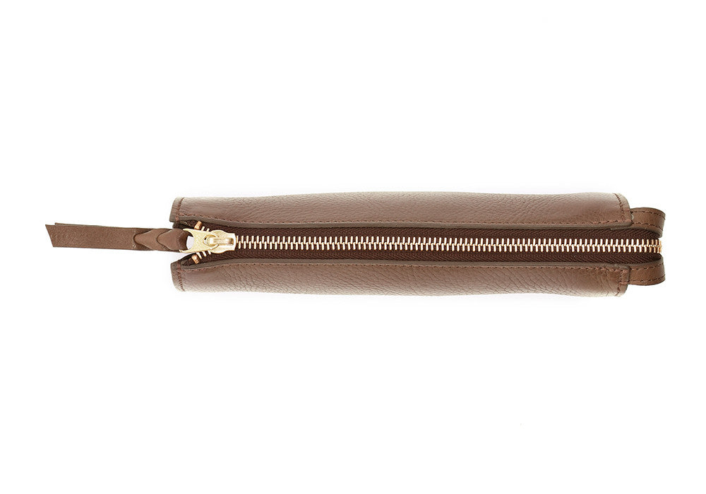Top Leather Zipper of Tripp Wallet Clay