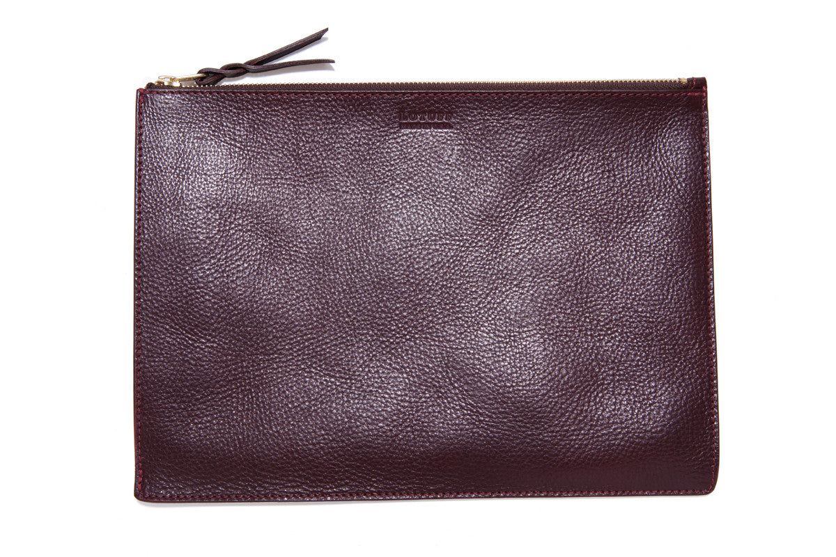 Front Leather View of No. 11 Pouch Cordovan