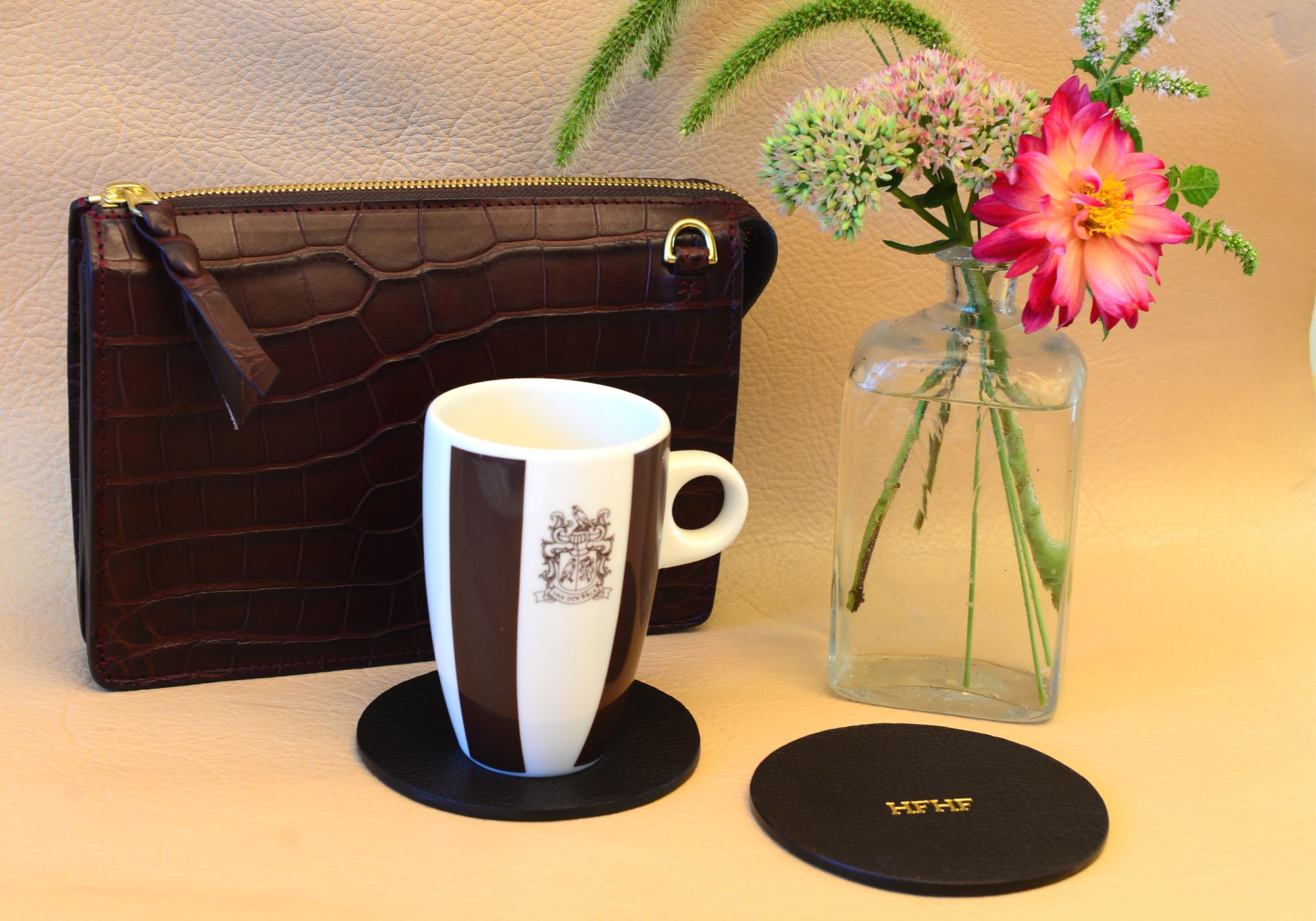 Leather Coasters Lifestyle
